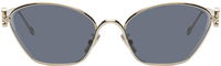 Gold Anagram Hexagonal Sunglasses