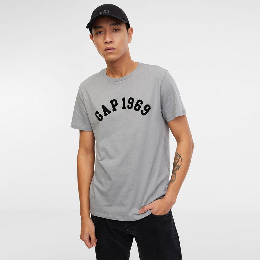 Тениска GAP Logo Tee Pilot Grey Сиво | 817059-02