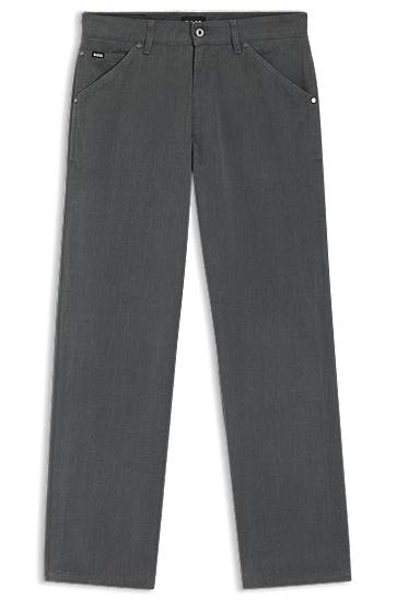 Дънки BOSS Melange cotton denim jeans Сиво | 50549830