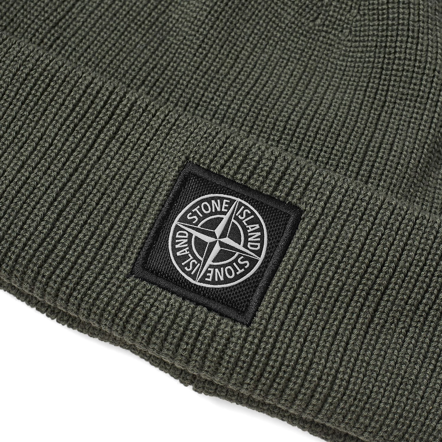 Шапка Stone Island Knitted Patch Beanie Зелено | 8015N02D7-V0059, 1