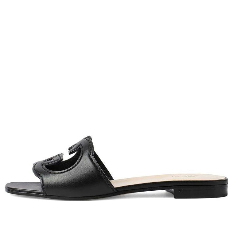 Кецове и обувки Gucci Interlocking G Sandals Черно | 694451-US000-1000
