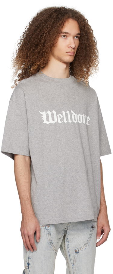 Тениска We11done We11done Gothic Logo T-Shirt Сиво | WD-TT0-24-899-U-MG, 1