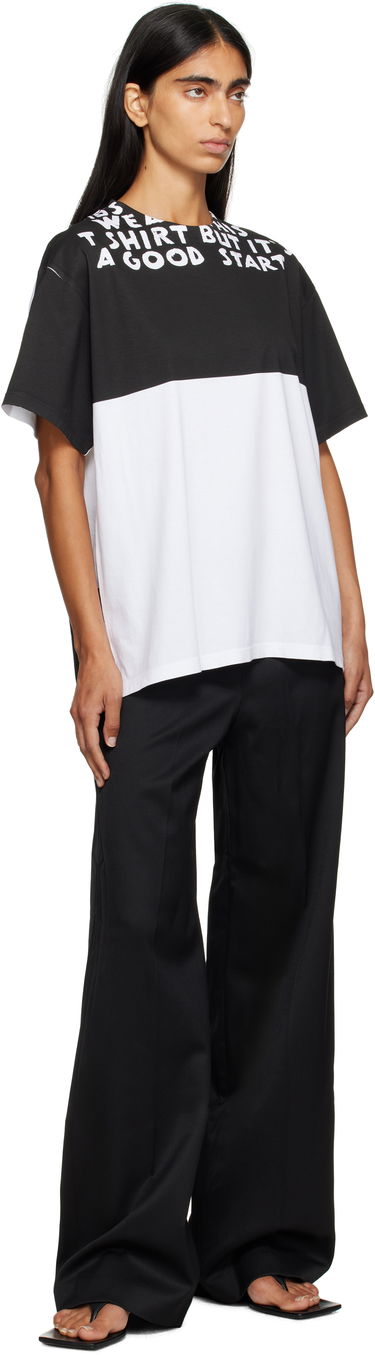 Тениска Maison Margiela MM6 Maison Margiela Two-Tone T-Shirt Черно | SH2GC0033 M20048, 3
