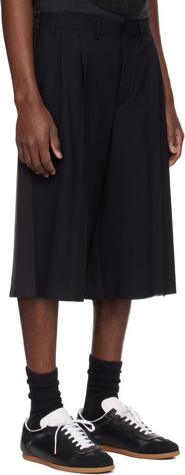 Къси панталони Maison Margiela MM6 Maison Margiela Pleated Knee-Length Shorts Черно | SH0MU0013 MTN042, 1