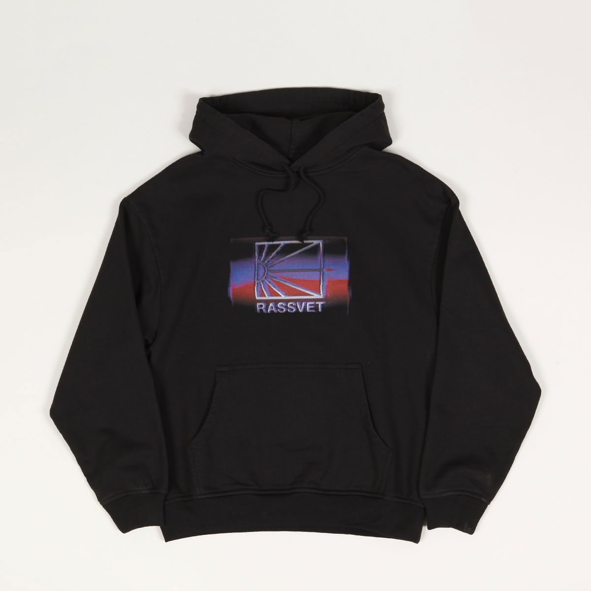 Суитчър PACCBET Rassvet Glitch Hoodie Черно | Rassvet-glitch-knit-hoodie-black, 1
