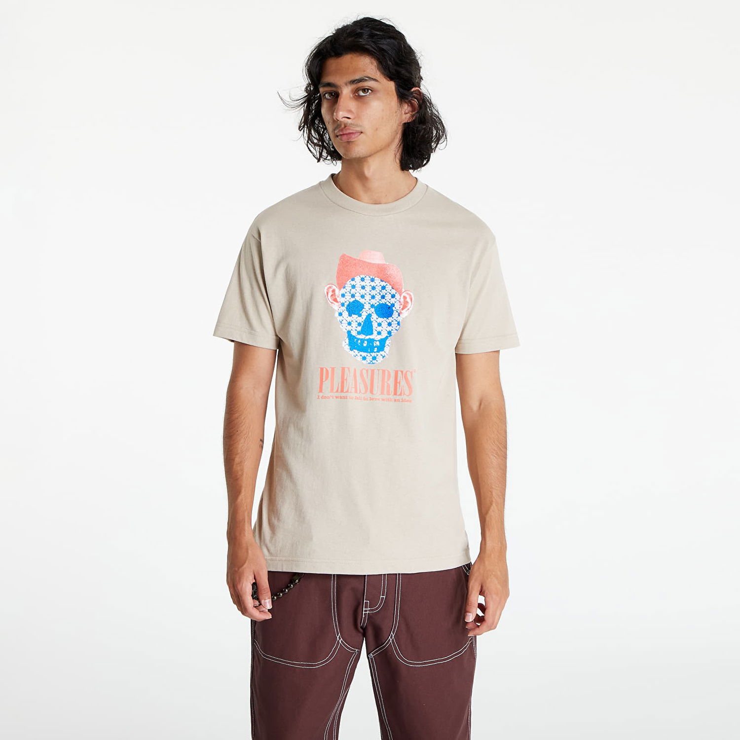 Тениска Pleasures Cowboy T-Shirt Бежово | P22F059 SAND, 1