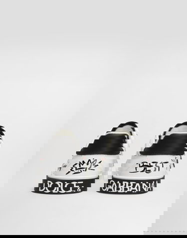 Кецове и обувки Dolce & Gabbana Dolce & Gabbana Portofino Light Printed Calfskin Бяло | DA5312A3A17HWF57, 3