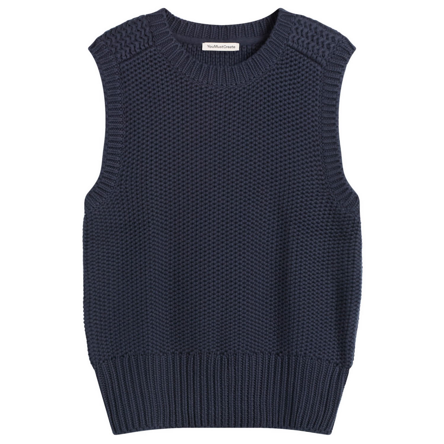 Жилетка YMC YMC Coda Knitted Vest, Size Small Тъмно синьо | P8ZAM-40, 0