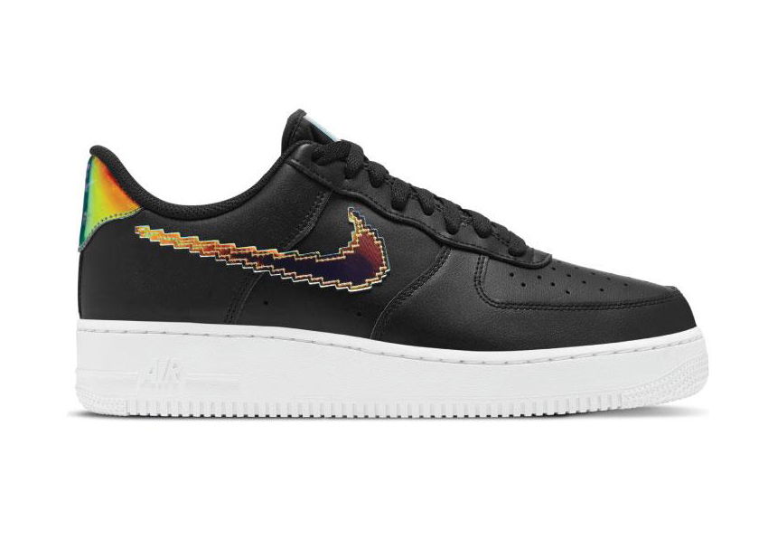 Кецове и обувки Nike Air Force 1 Low '07 LV8 Iridescent Pixel Swoosh Black Черно | CV1699-002, 0