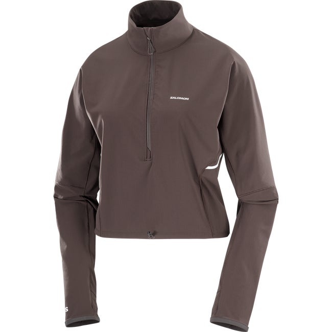 Пуловер Salomon Sense Aero Hybrid Cropped Top Кафяво | LC2434600, 1
