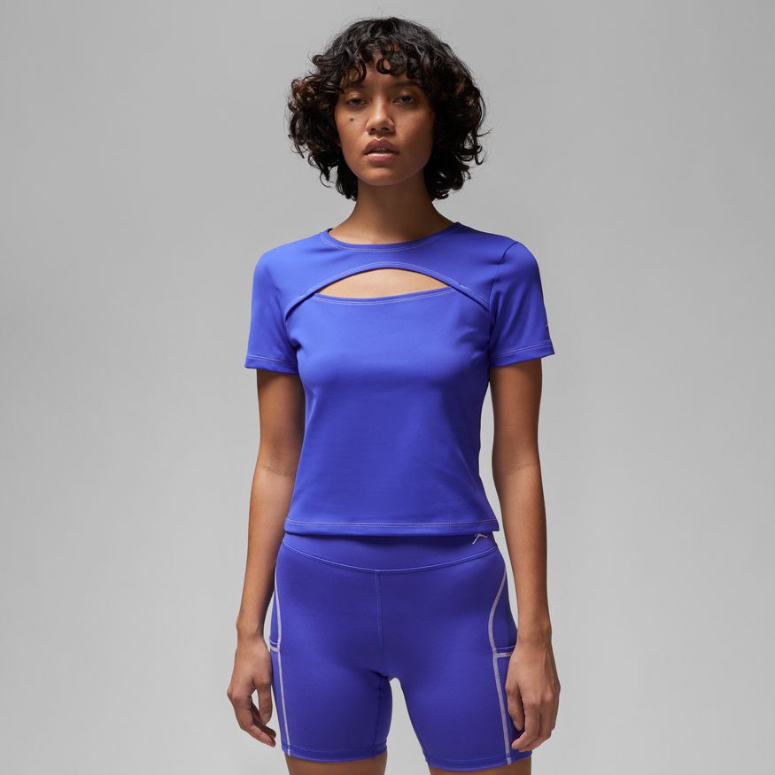 Тениска Jordan Sport Keyhole T-Shirt Лилаво | DX0464-430, 1