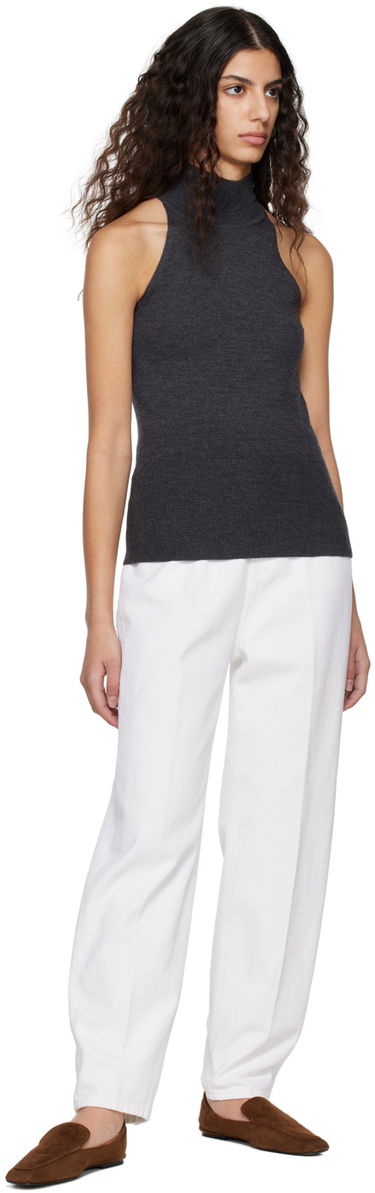 Пуловер TOTEME TOTEME Women's Seam Turtleneck Tank Top Сиво | 231-5129-324, 3