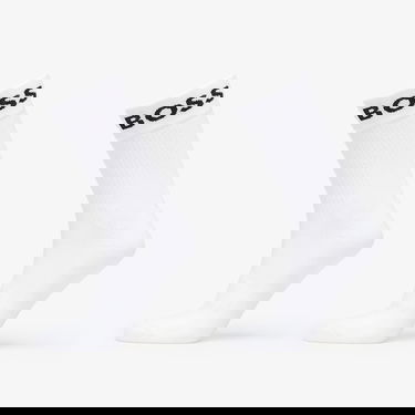 Чорапи BOSS Hugo 2-Pack of Quarter-Length Socks in Stretch Fabric White Бяло | 50469747-100, 3