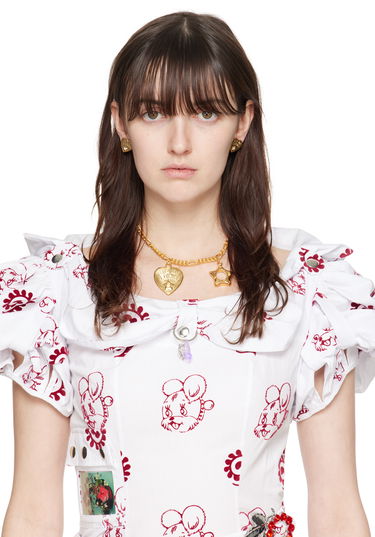 Обеци Chopova Lowena Chopova Lowena Lucky Star Heart Earrings Металик | 6431, 2