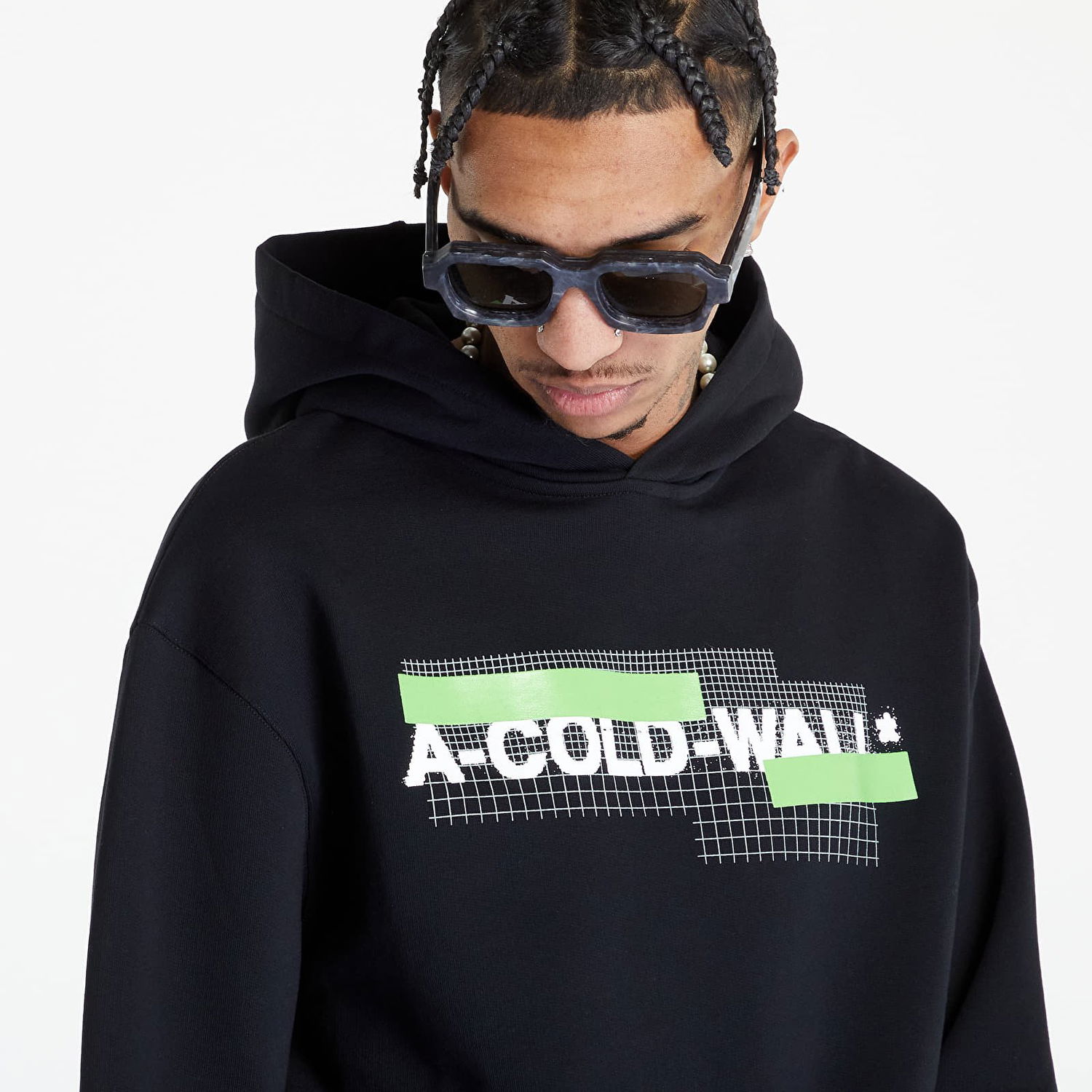 Суитчър A-COLD-WALL* Grid Logo Hoodie Черно | ACWMW104 Black, 0