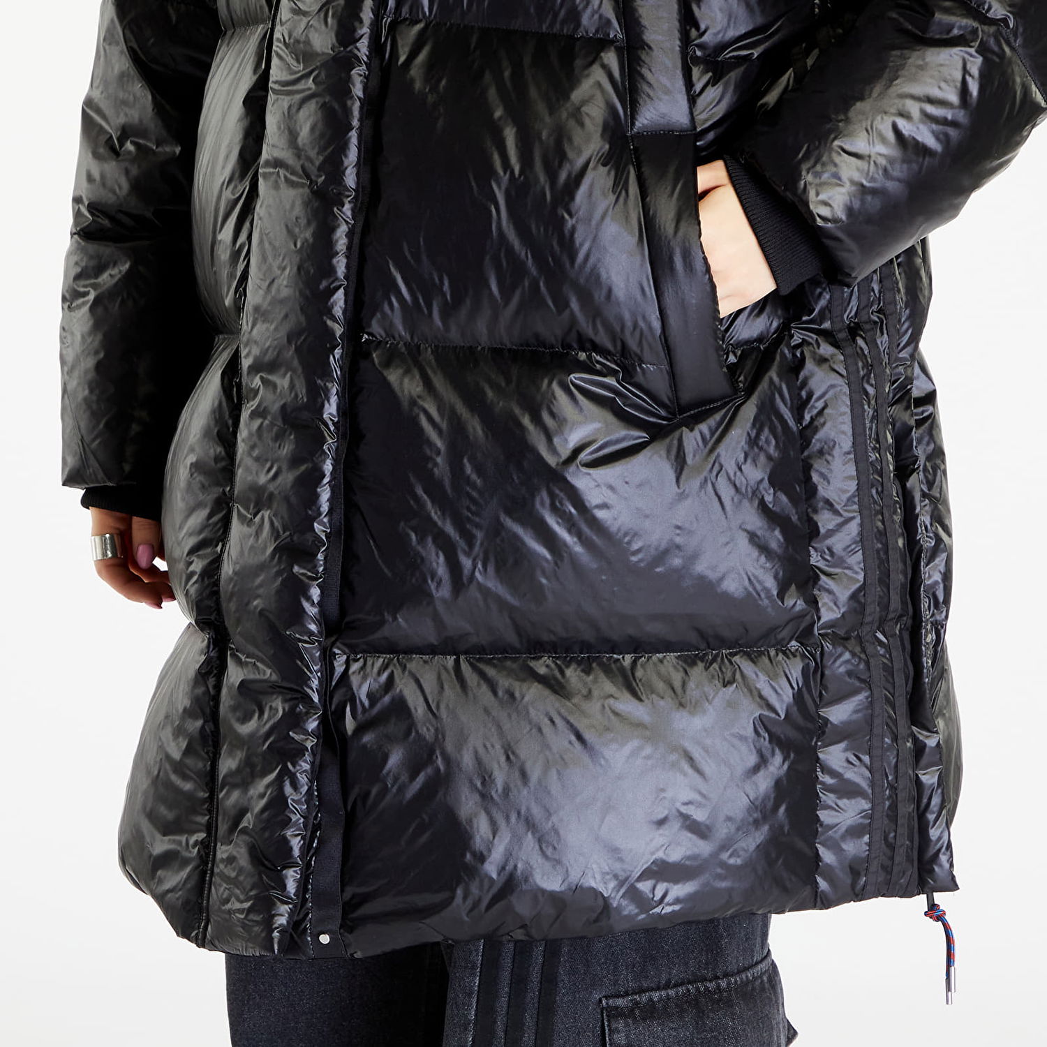 Пухо яке adidas Originals Long Puffer Jacket Черно | IR7119, 1