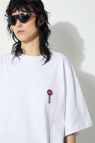 Тениска Fiorucci Fiorucci Lollipop Patch Boxy T-Shirt Бяло | M01FPTSH103CJ01WH03, 4