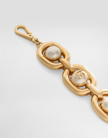 Гривна Dolce & Gabbana Dolce & Gabbana Gold Metal Maxi-Bracelet with Pearls and DG Logo Металик | WBR2E2W1111ZOO00, 2
