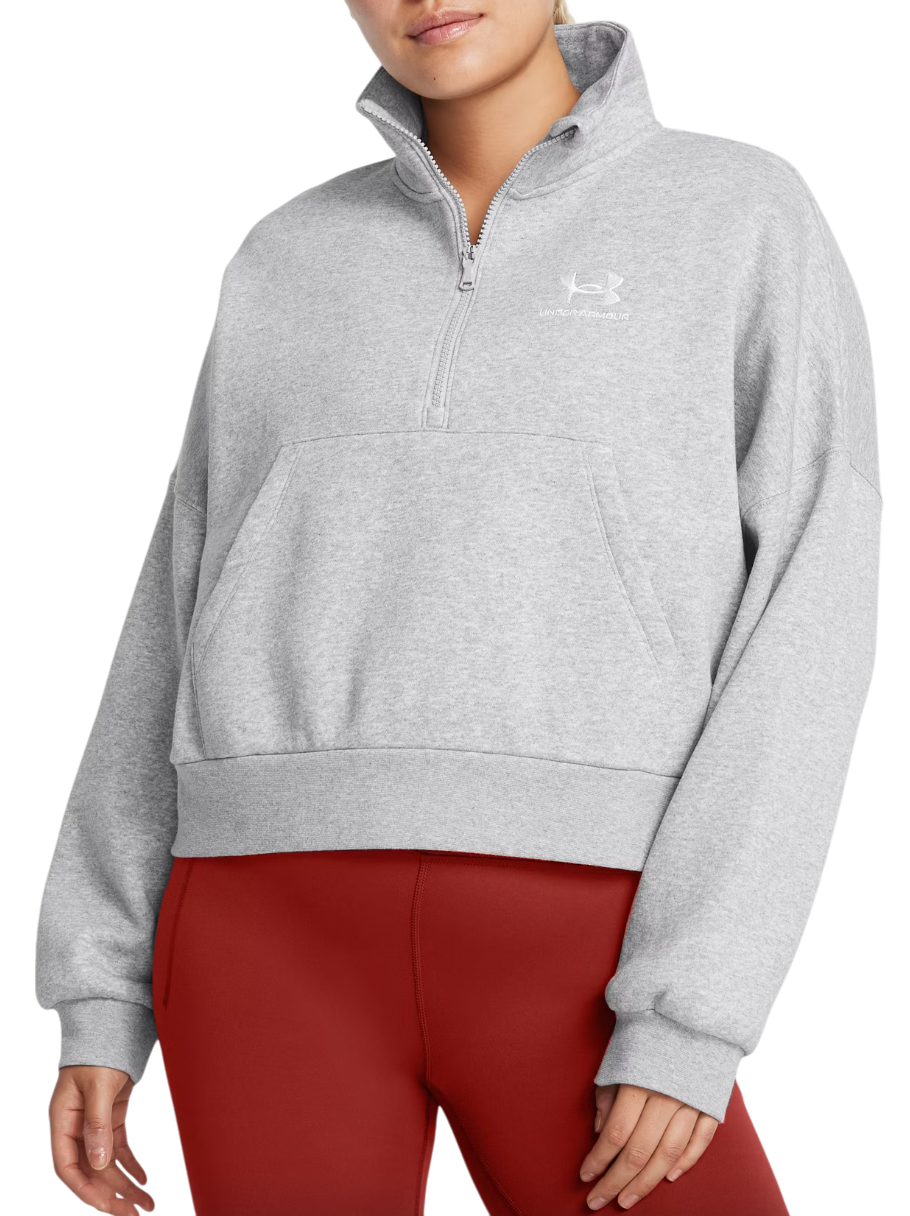 Пуловер Under Armour Under Armour Icon Fleece Half Zip Cropped Sweatshirt Сиво | 1386460-011, 0