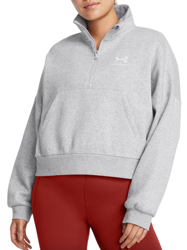Пуловер Under Armour Under Armour Icon Fleece Half Zip Cropped Sweatshirt Сиво | 1386460-011, 0