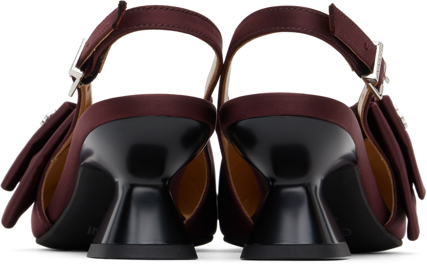 Кецове и обувки GANNI GANNI Bow Kitten Heels Бургунди | S2849, 1