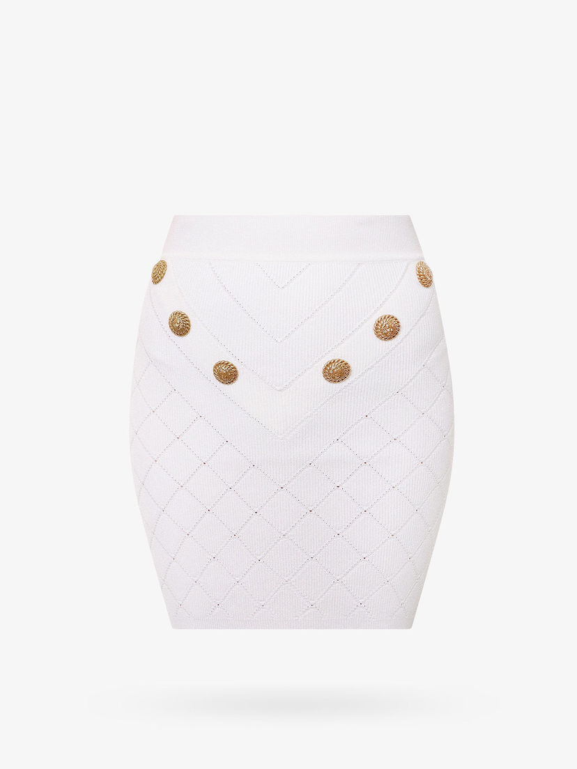 Пола Balmain Mini Skirt Бяло | CF1LB004KF530FA