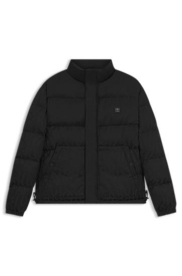 Water-repellent Puffer Jacket with Jacquard Pattern