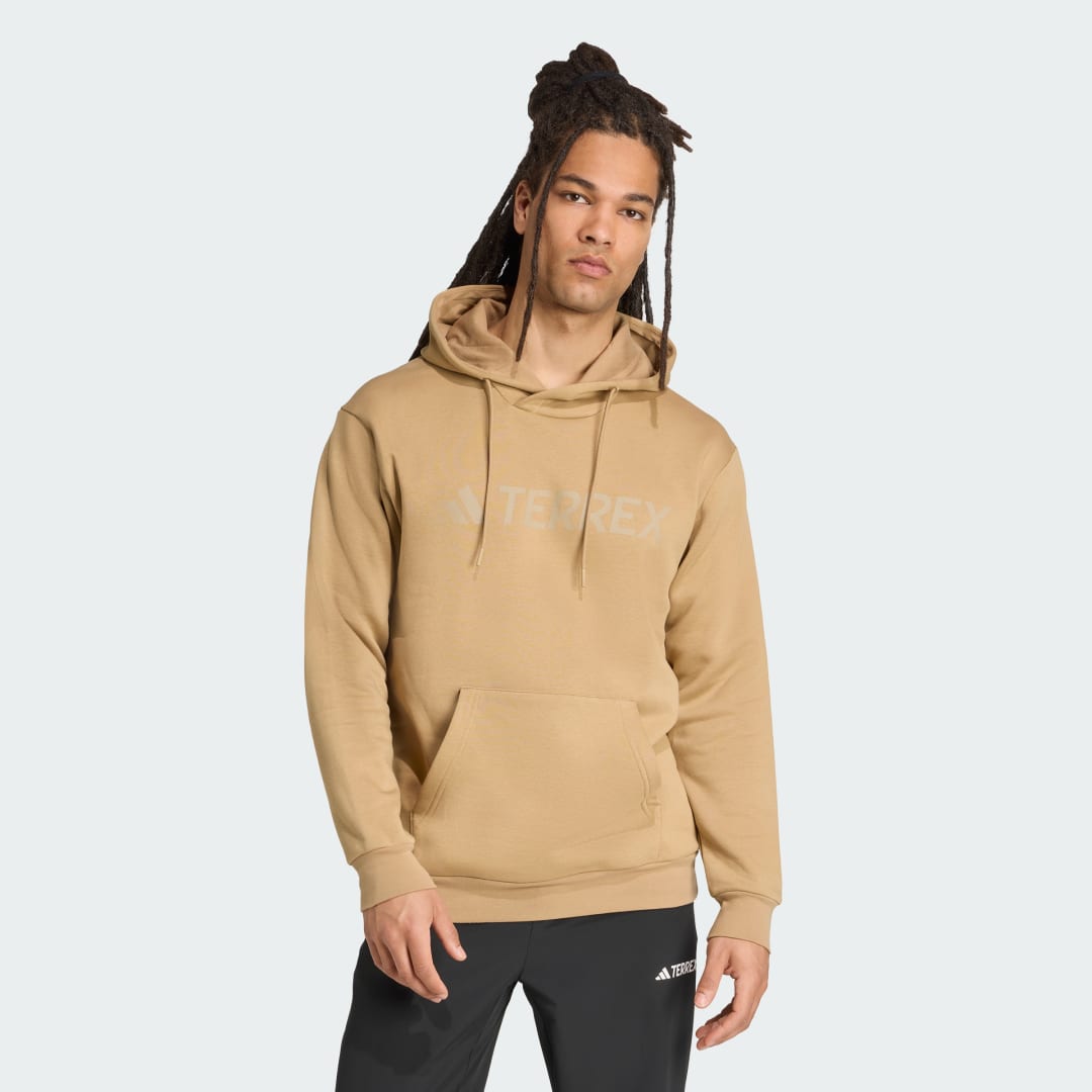 Суитчър adidas Performance Terrex Multi Large Logo Hoodie Бежово | JM2821, 0