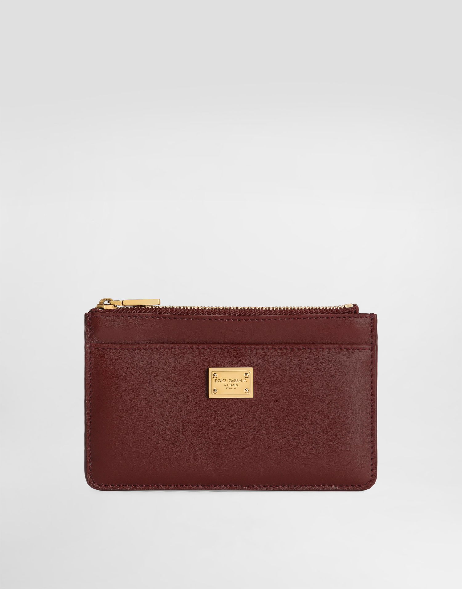 Портфейл Dolce & Gabbana Dolce & Gabbana Plongé Calfskin Card Holder Бургунди | BI1261A9S2580346, 0
