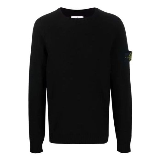 Пуловер Stone Island Crew Knit Lambswool Sweater Черно | 7515505A3-V0029
