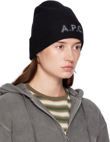 Шапка A.P.C. Black Harry Beanie Черно | WVBDK-M25085, 1