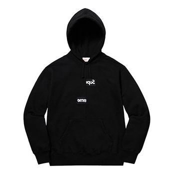 Суитчър Supreme COMME des GARCONS Shirt Split Box Logo Hoodie Черно | SUP-FW18-400