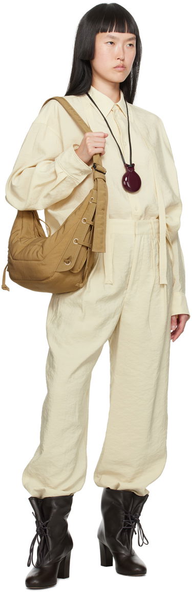 Панталони LEMAIRE Lemaire Soft Pleated Trousers Бежово | PA1062 LF208, 3