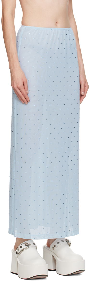 Пола Anna Sui Anna Sui Rhinestone Maxi Skirt Синьо | 1024F10, 1