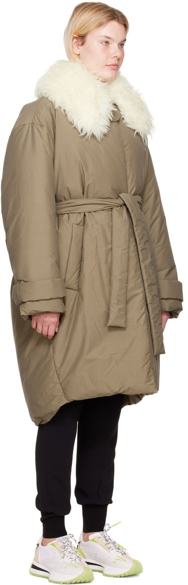 Палта Stella McCartney Stella McCartney FFF Collar Puffer Parka Кафяво | 6600163AU305, 1