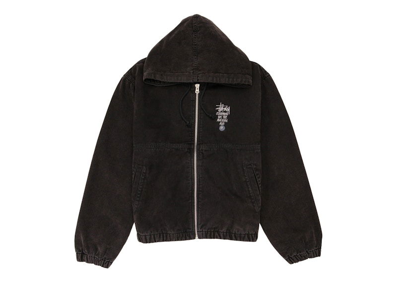 Яке Stüssy Work Jacket with Hood Черно | 115649-BLAC