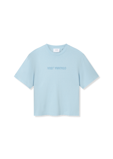 Съкратен топ AXEL ARIGATO Cropped T-Shirt with Text Embroidery Синьо | A2987001, 1