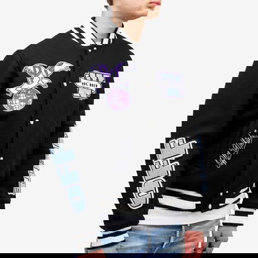 Яке бомбър Off-White Off-White Eagle Wool Varsity Jacket, Size Small Черно | OMEH053S25FAB0011049, 5