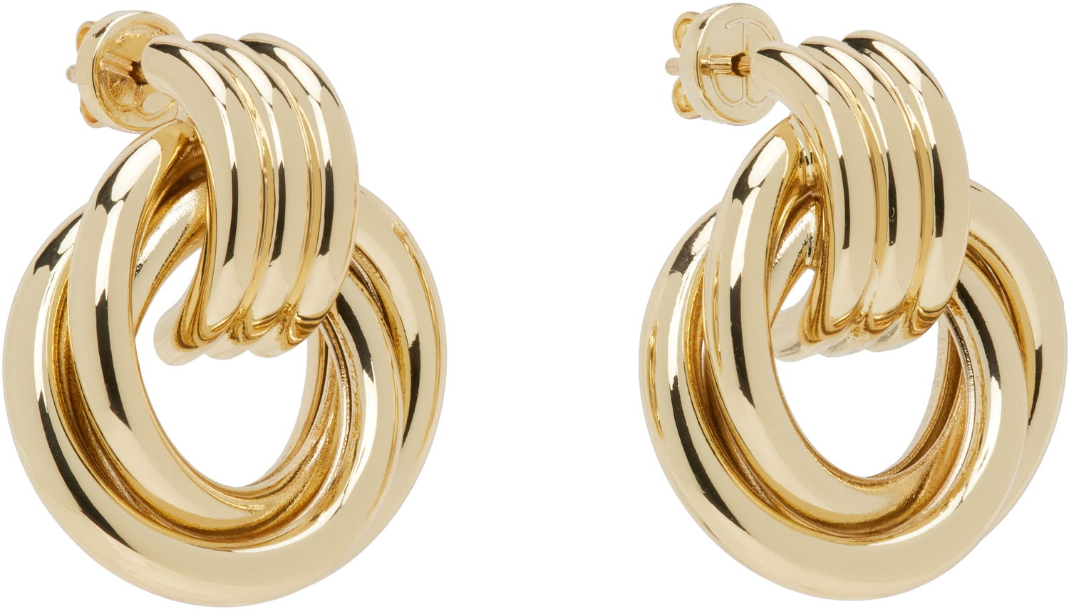 Обеци Anine Bing Anine Bing Triple Knot Earrings Металик | A-15-3711-920, 1