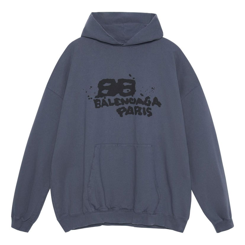 Суитчър Balenciaga Hand-Drawn Icon Hoodie Синьо | 620973TNVQ14183
