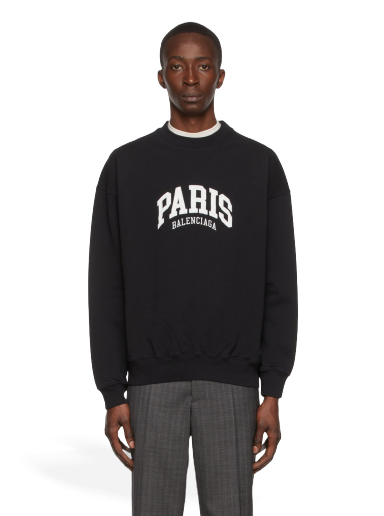 Суитчър Balenciaga Cotton Sweatshirt Черно | 676629-TLVL8-1070