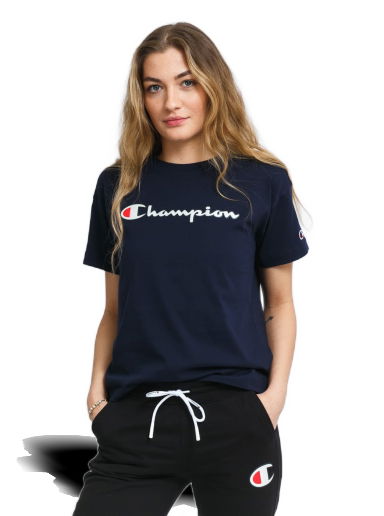 Тениска Champion Vintage Script Logo Тъмно синьо | 112650 BS538