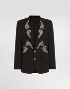 Single-breasted Jacket With Jewel Embellishments