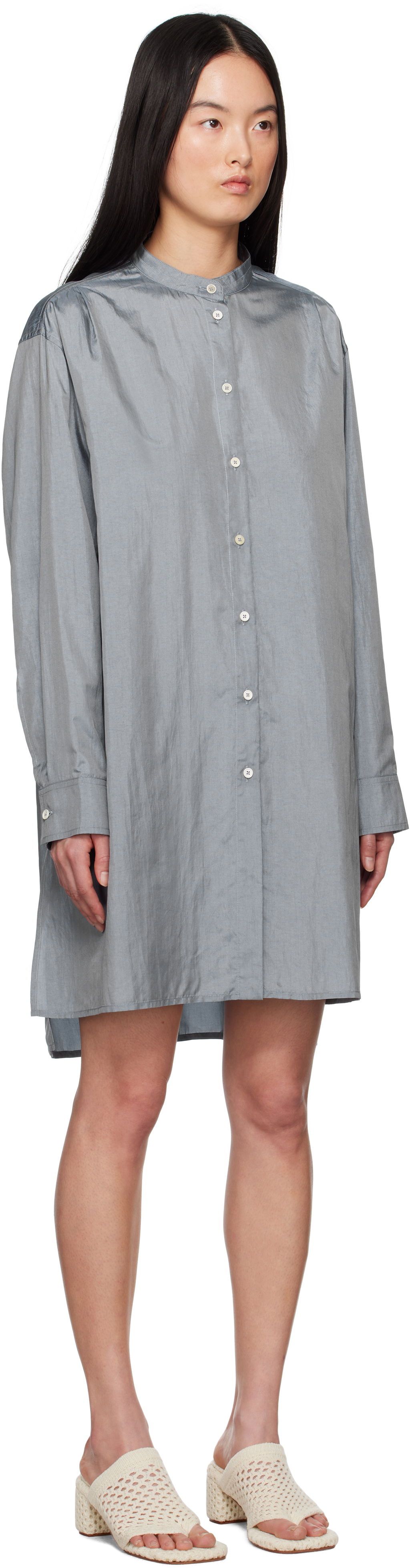 Pокля Jil Sander Jil Sander Band Collar Minidress Сиво | J40DL0159_J70003, 1
