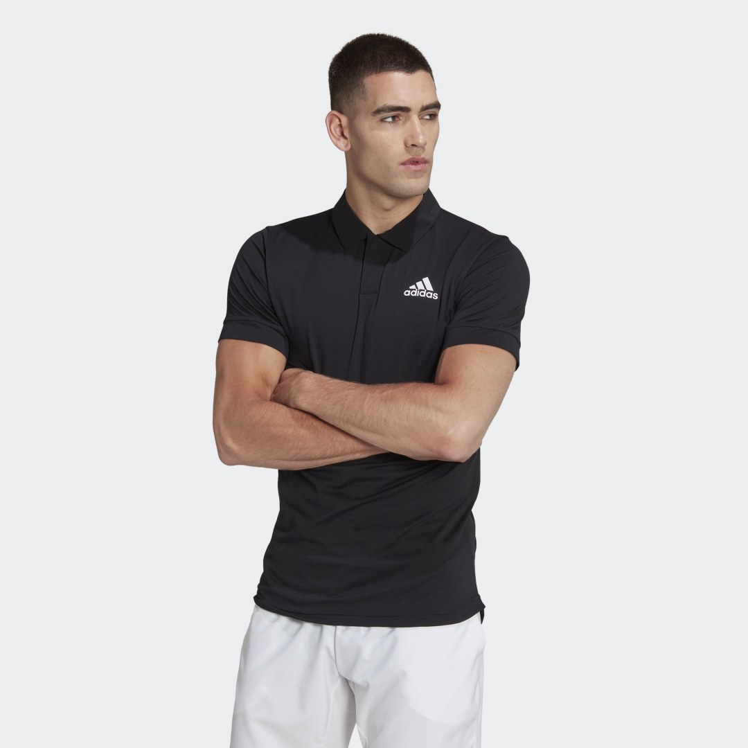 Поло тениска adidas Originals Tennis New York FreeLift Polo Shirt Черно | HC8529, 1