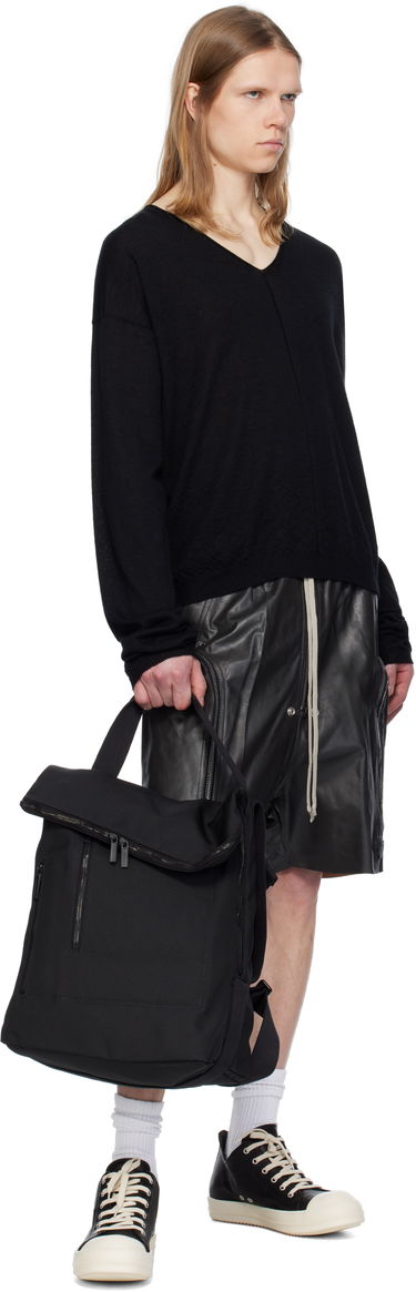 Къси панталони Rick Owens Rick Owens Hollywood Bauhaus Bela Leather Shorts Черно | RU01E5392 LTP, 3