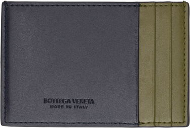 Портфейл Bottega Veneta Leather Card Holder Синьо | 748052VBWD4, 1