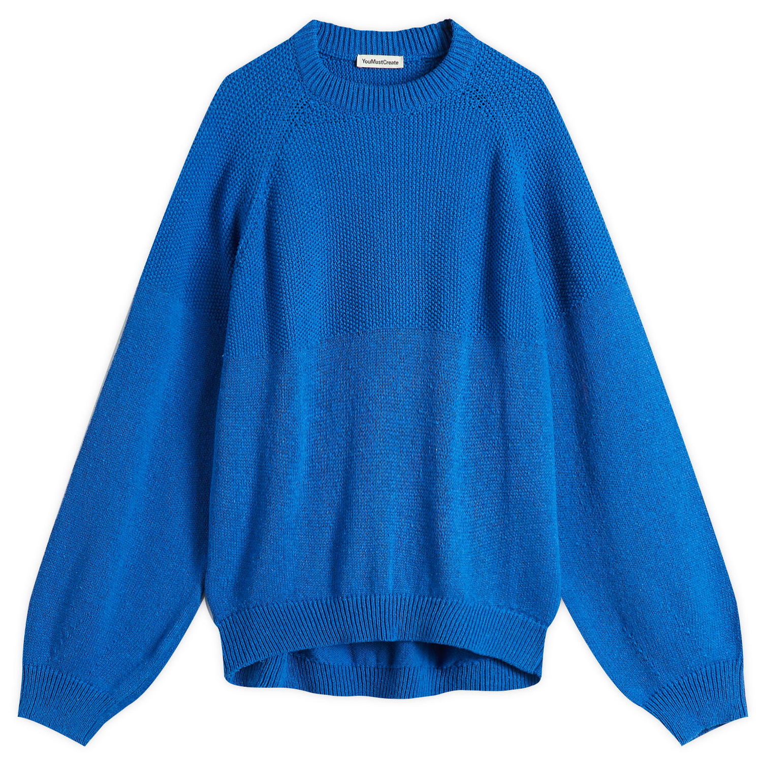 Пуловер YMC YMC Bellow Knit Jumper, Size Medium Синьо | Q8YAG-40, 1