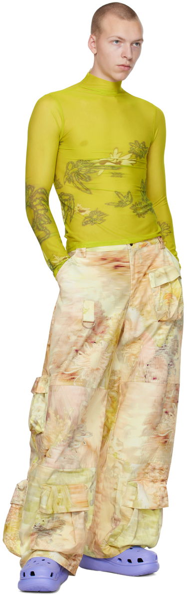 Пуловер Collina Strada Collina Strada Thumbtastic Floral Print Mesh Turtleneck Зелено | XX3340, 3