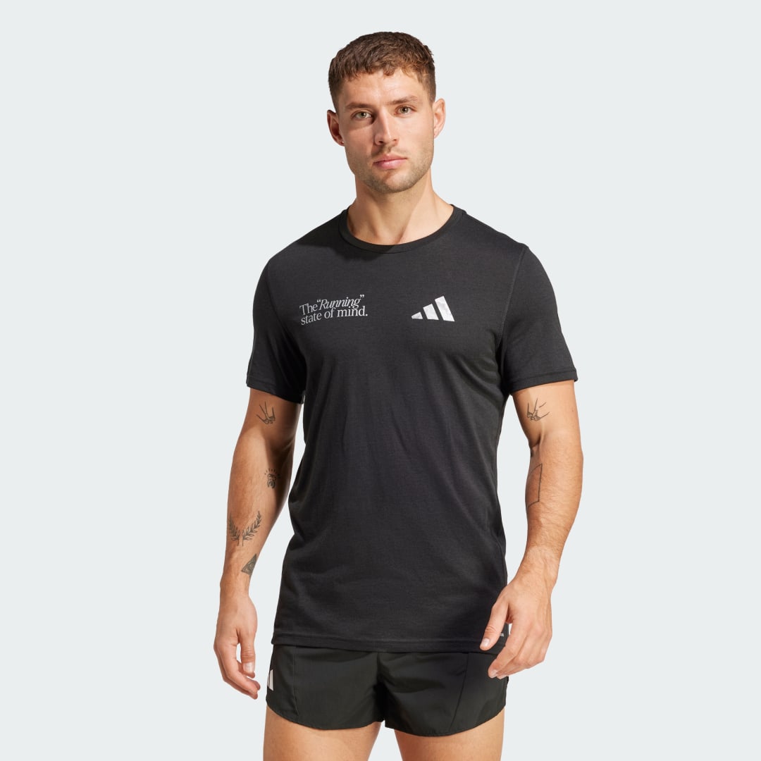 Тениска adidas Performance Ultimate Metallic Graphic Running T-Shirt Черно | JI9372, 0